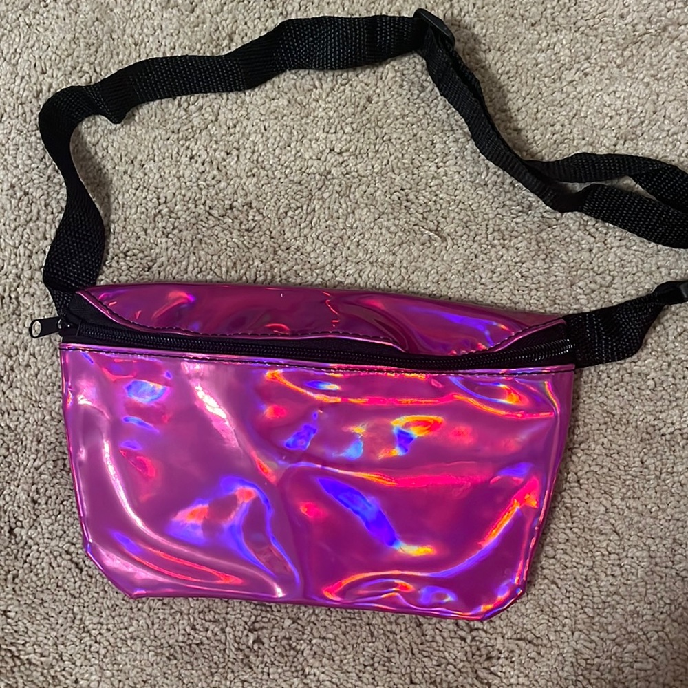 Pink Holographic Shiny Fanny Pack